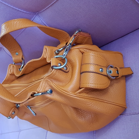 NEW! Paris French Maroquinerie Large Leather Bag - Picture 8 of 17